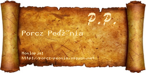 Porcz Peónia névjegykártya